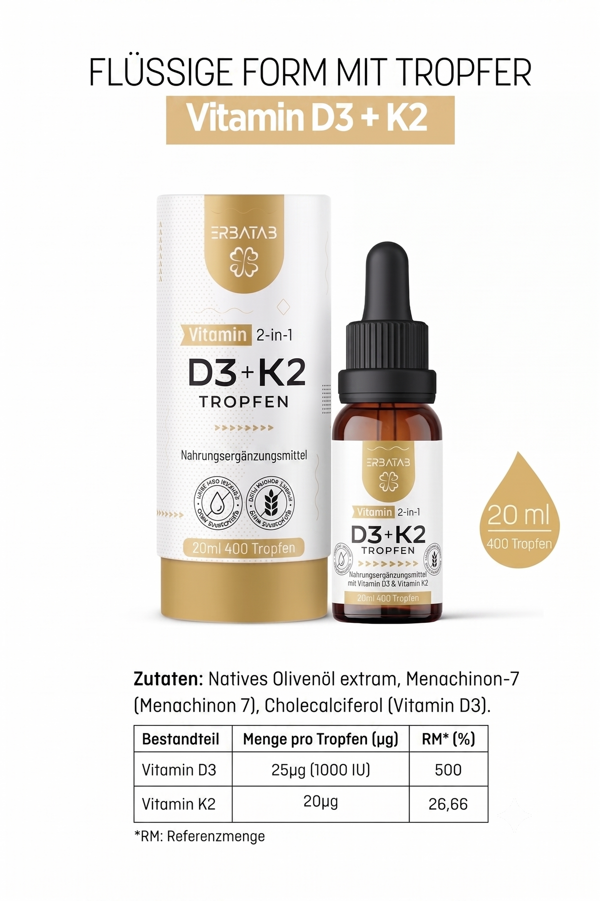 Vitamin D3+K2
